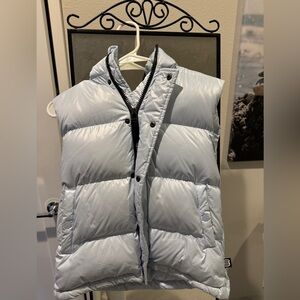 Aritzia super puff vest high gloss blue 2XS